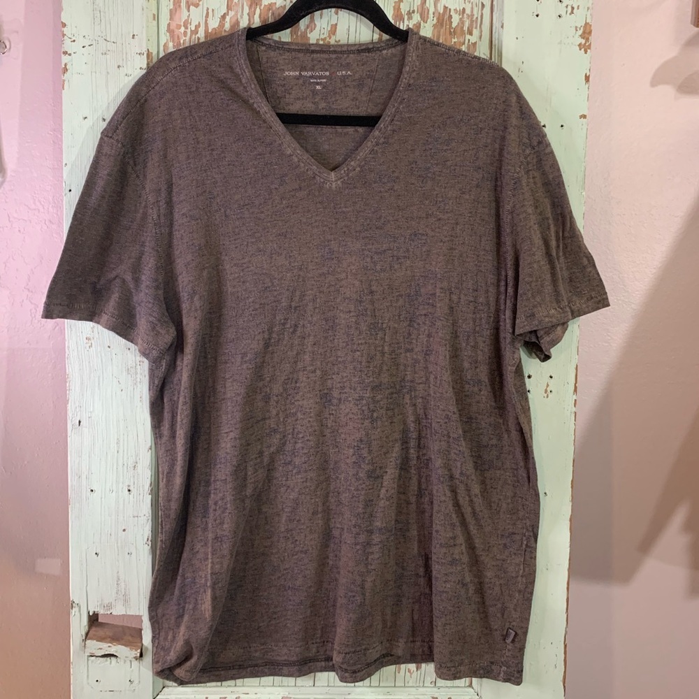 John Varvatos Brown Short Sleeve Tee